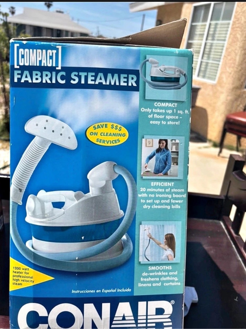 Conair Compact Fabric Steamer, Blue & White